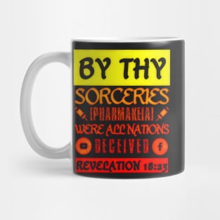 Revelation 18:23 By thy Sorceries Pharmakeia Vintage Sunset Mug